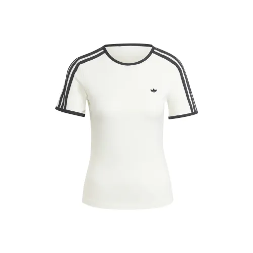Adidas Originals 3 Stripe T-Shirt Женская Белая