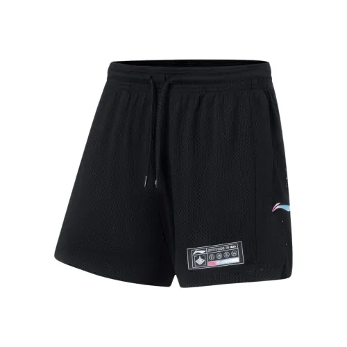 LINING Basketball Collection Черный Многоцветный Градиентный С принтом Мужские Спортивные Шорты