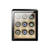 9 отделений для часов - черная внешняя сторона, бежевый внутренний