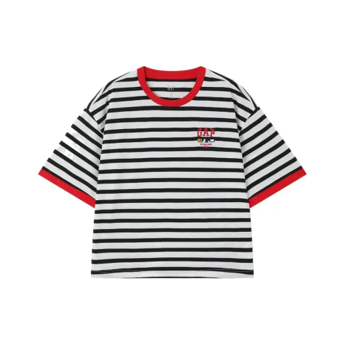 GAP совместная брендированная футболка с оборванным плечевым рукавом женская