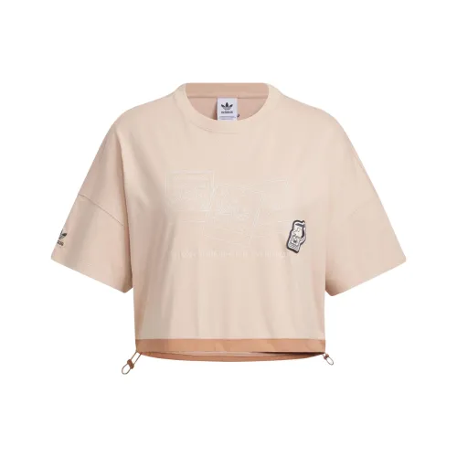 Adidas Originals x ZHANGCHANGXIONG LIANMINGKUAN рукав с спущенным плечом футболка женская жемчужно-дымчатый серый