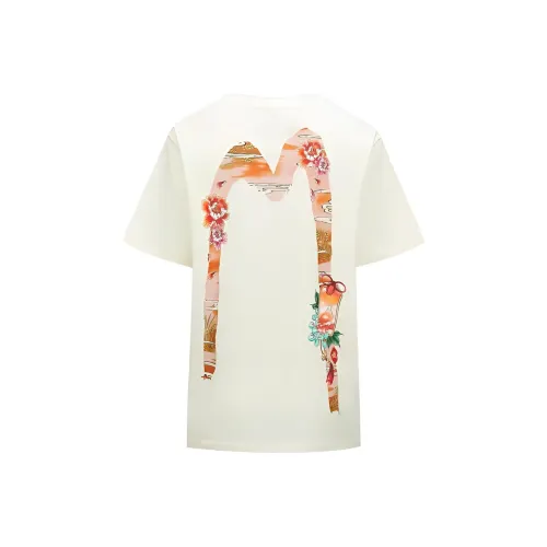 EVISU SS22 Рукав с оборванным плечом T-рубашка Женская