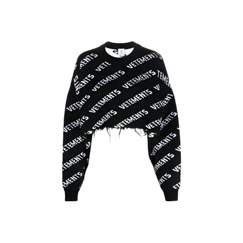 Vetements Черные Женские Короткие Топы