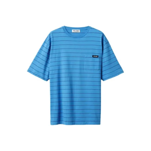 MIU MIU Стандартная футболка женская синяя