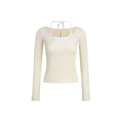 Ariseism Стандартный Осенний Зимний Облегающий крой Базовый слой Топ Женский