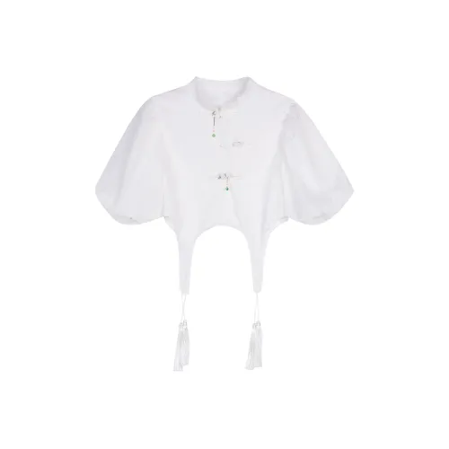 Leather Cat T-рубашка Женская Белая