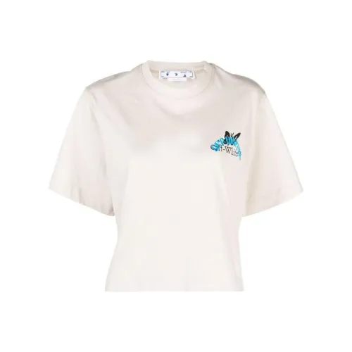 Off Белый Женские Короткие Топы