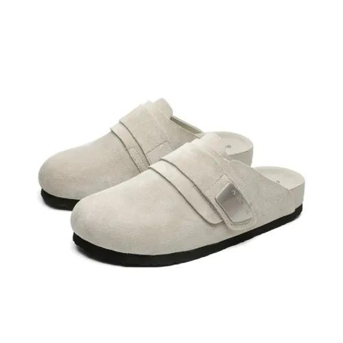 OBWA Устойчивые к истиранию домашние тапочки для женщин серо-бежевые