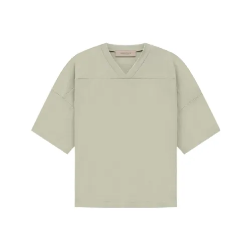 Fear Of God Essentials SS22 Рукав с спущенным плечом T-рубашка Женская Серый Зеленый