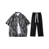 Комплект (Черная рубашка + Черные джинсы)