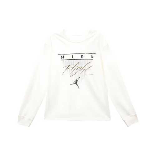 Джордан Рукав с спущенным плечом T-рубашка Женская Белая