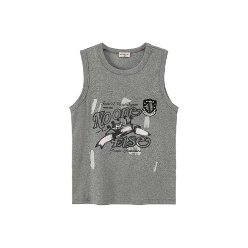 NO ONE ELSE Темно-серый вересковый Женские майки