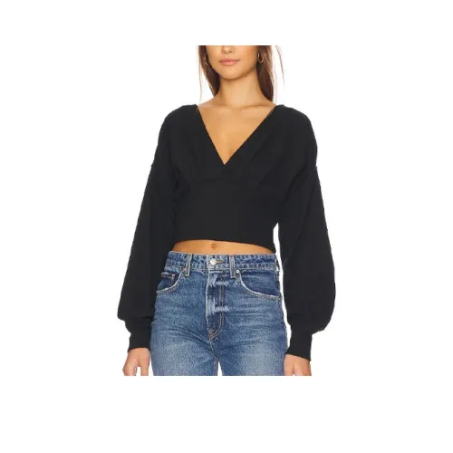 FREE PEOPLE Черные Женские Короткие Топы