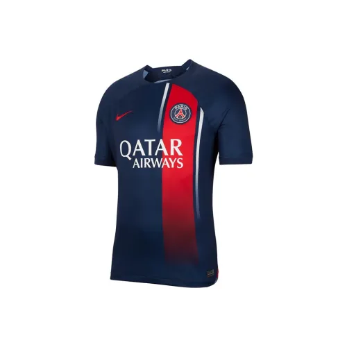 Nike Dri Fit Футбол Джерси Мужской Темно-синий