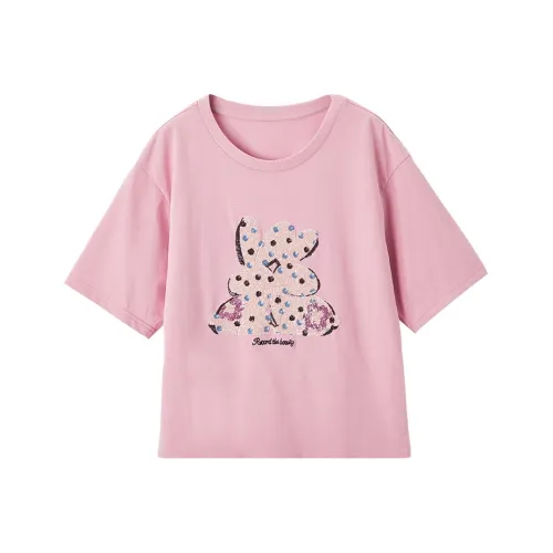 XIANGYING T-рубашка Женская Сливовый Красный