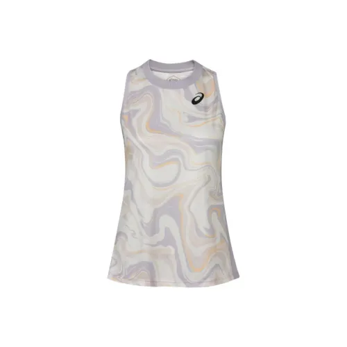 ASICS Майка Женская Фиолетовая с принтом Белая