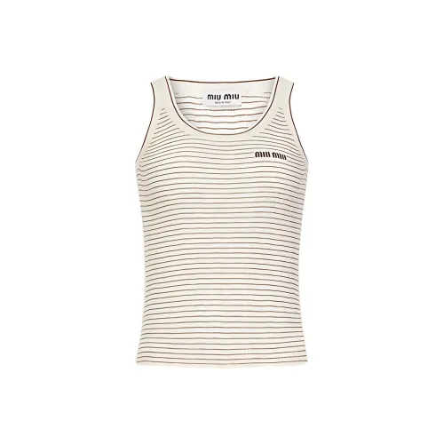 MIU MIU FW24 Майка Женская Сливочно-белая