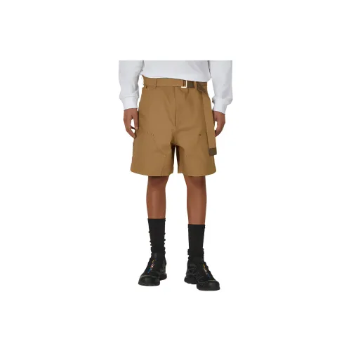 Sacai SS24 Повседневные шорты Мужские Бежевые