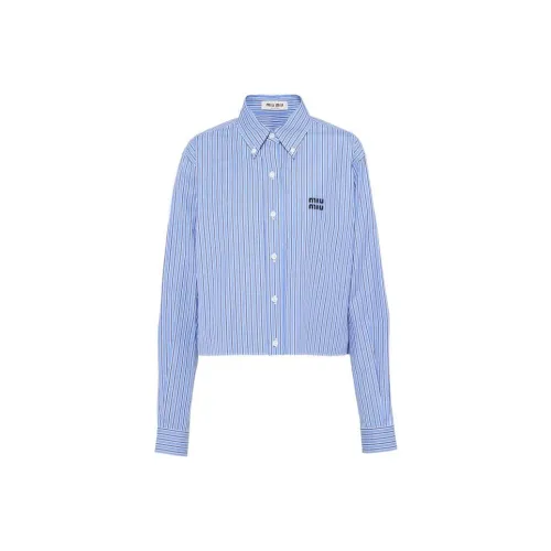 MIU MIU FW22 Рубашка Женская Синяя