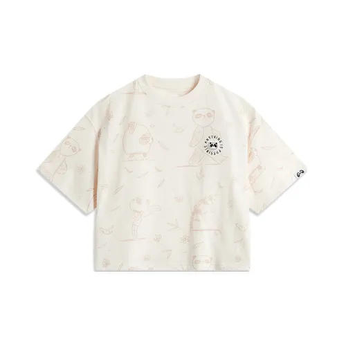 LINING Sports Life Collection T-Shirt Женская Экрю