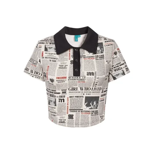 I'M ONE Поло-рубашка с воротником облегающий крой короткие рукава женская