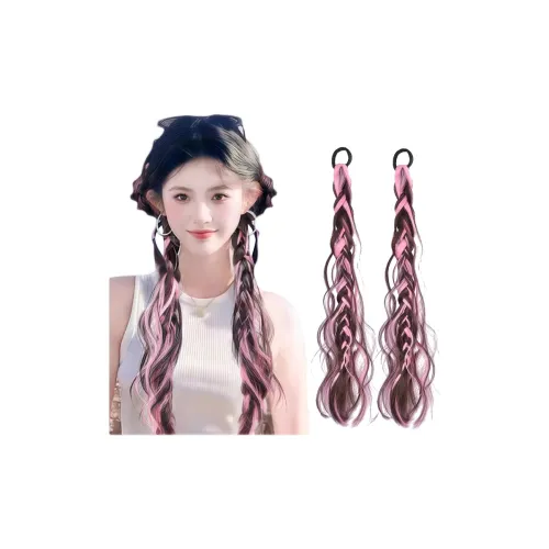 QIYEXUE Многоцветный Горячая девушка Tousled HIGHLIGHT Fake CABLE KNIT Косичка