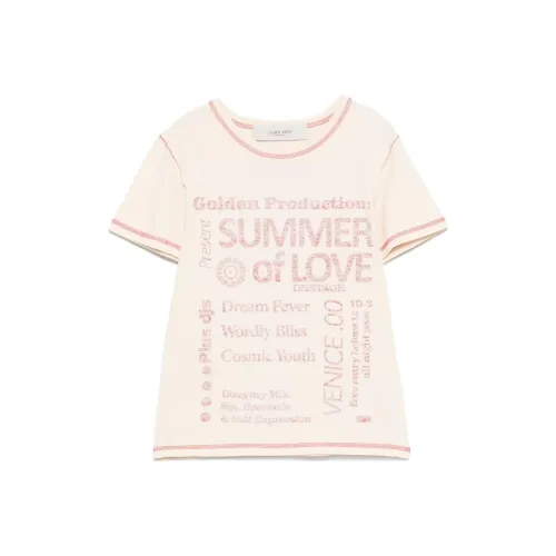 Golden Goose Бежевые Женские Футболки