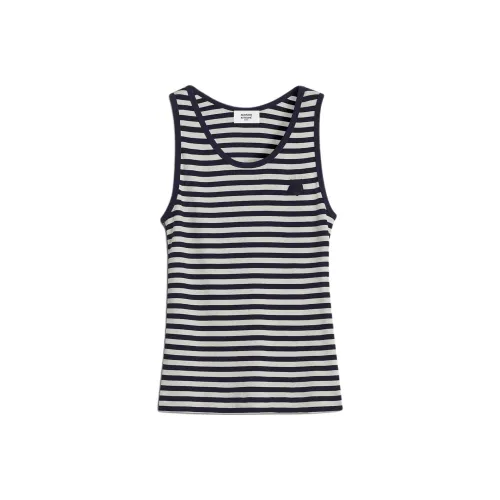 Maison Kitsune SS25 Майка Женская Чернила Синий Молоко