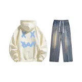 Set (Apricot Top + Nostalgic Blue Jeans)  
Комплект (Абрикосовый топ + Ностальгические синие джинсы)