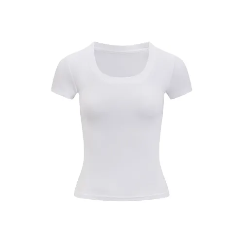 Ariseism Универсальная Однотонная Облегающая крой Короткий Рукав Т-Рубашки Для Женщин Летние Женские