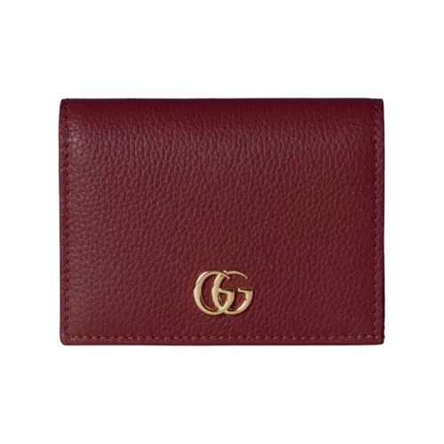 GUCCI GG Marmont Кожа Кошелек Мини Женский Красный