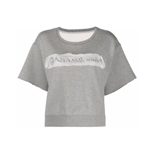 MM6 Maison Margiela совместная брендированная рубашка T Женская Серого цвета