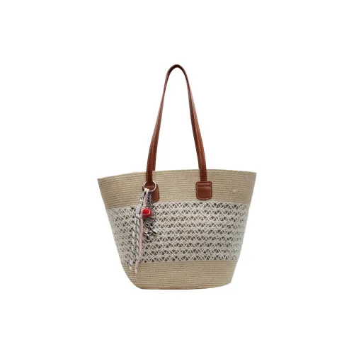 HCXK Плетеная сумка через плечо Женская Экрю Хаки