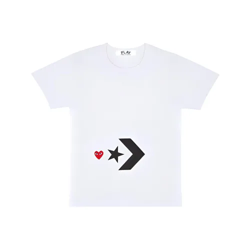 CDG Play x Converse T-Shirt Женская Белая