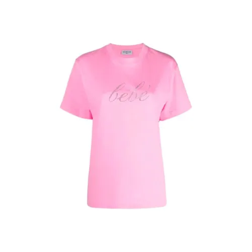 Balenciaga SS22 Рукав с оборванным плечом T-рубашка Женская Розовая