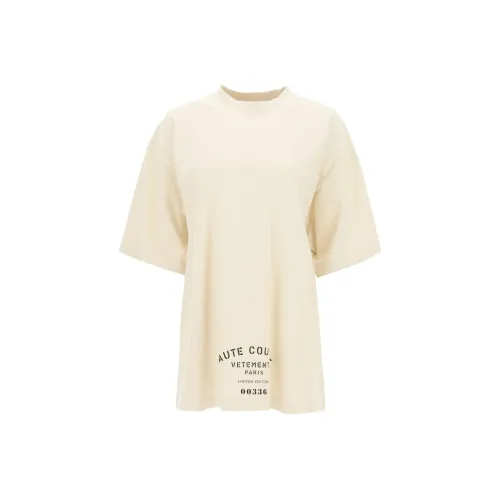 Vetements Бежевые Женские Футболки