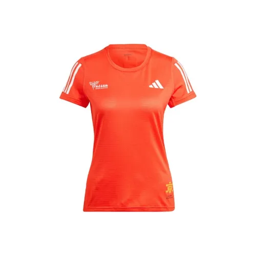 Adidas Бег Т-Рубашка Женская Светло-Красная