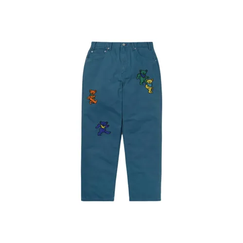Thisisneverthat x Grateful Dead SS25 Повседневные брюки Унисекс Синий