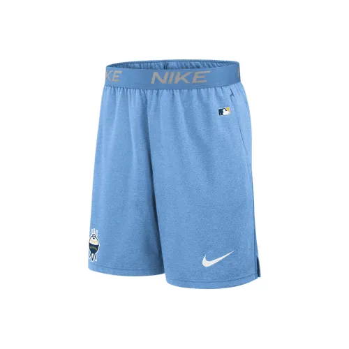 nike Milwaukee Brewers Городской Connect Practice Спортивные шорты Мужской Небесно-голубой