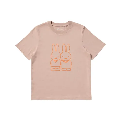 UNIQLO MIFFY Коллаборация Бежевые Женские Футболки