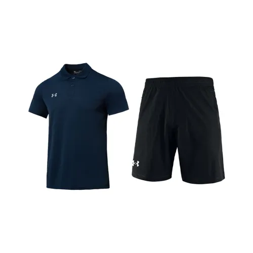 Under Armour Темно-синий + Черный Мужская Повседневная Спортивная Одежда