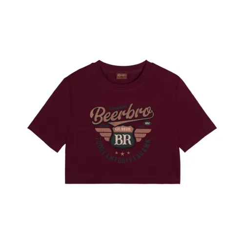 BEERBRO T-Shirt Женская Готическая Красная
