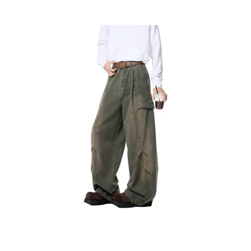 ZUOFEILI Повседневные брюки Унисекс Армейский зеленый