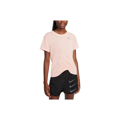 nike Набор с рукавом для бега футболка женская кораллового цвета