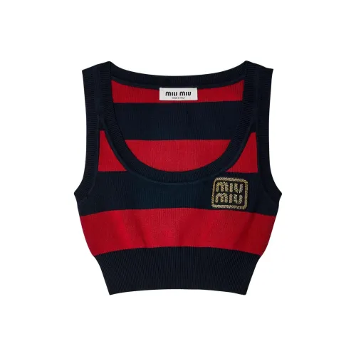MIU MIU SS24 Майка Женская Красная Черная