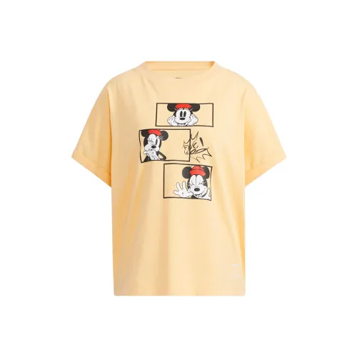 Adidas Neo X Disney Летучая мышь с рукавом T-рубашка Женская Абрикос