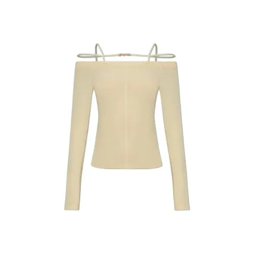 Jacquemus Светло-янтарные Женские Т-рубашки