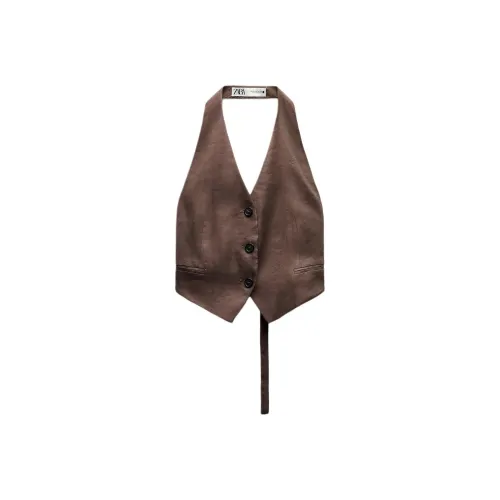 ZARA ZW Series Майка Женская Коричневая