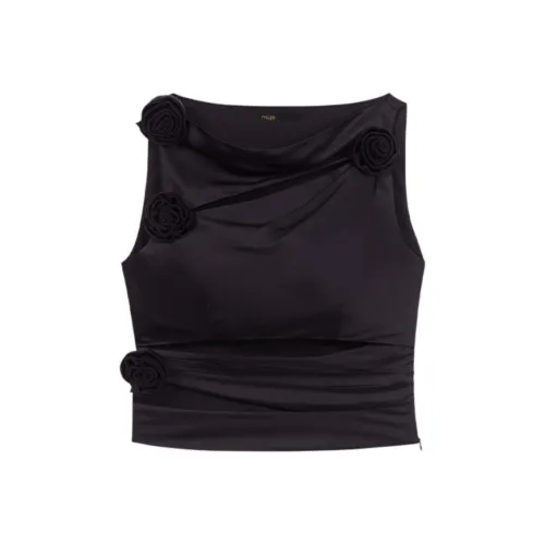 Maje Черные Женские Майки