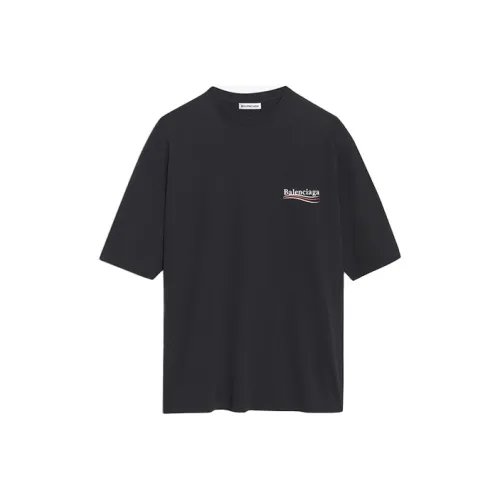 Balenciaga Т-рубашка с оборванным рукавом женская черная